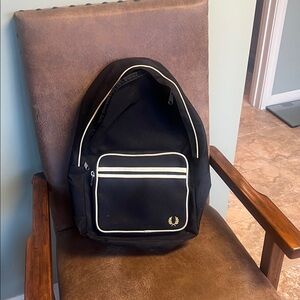 Fred Perry Black and White Backpack